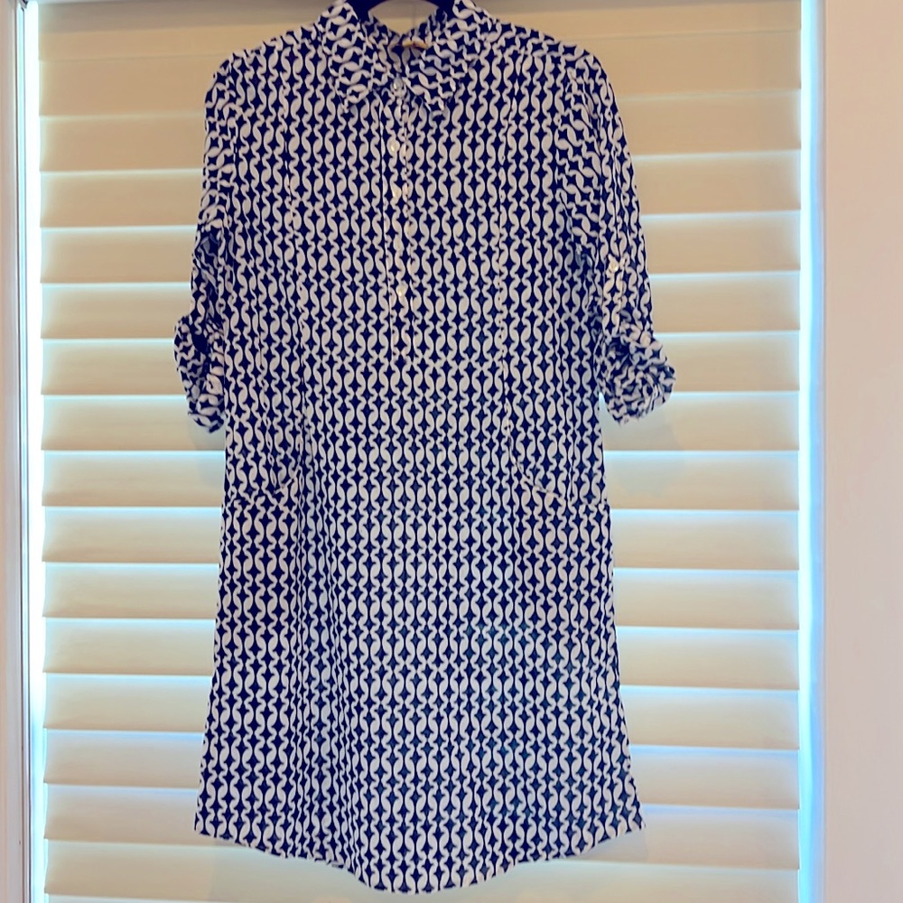 ROBERTA ROLLER RABBIT SIZE SMALL NAVY AND WHITE DRESS